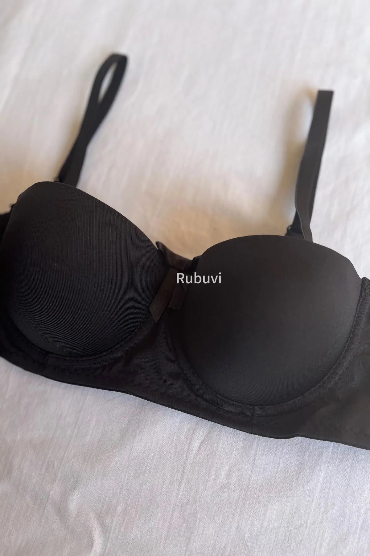 Black Women B Cup Strapless Non-Padded Non-Underwire Minimizer Strapless Bra