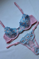 Lagos Women Floral Underwire Lace Bralet Dowry Sexy Fantasy Clothing Bra Panties Underwear Set